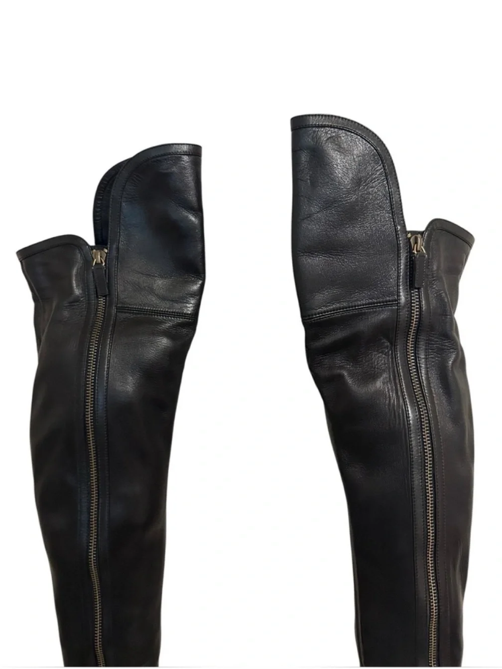 GUCCI Tom Ford Era Black Leather Studded Platform OTK Runway Boot Y2K Fall 2003
